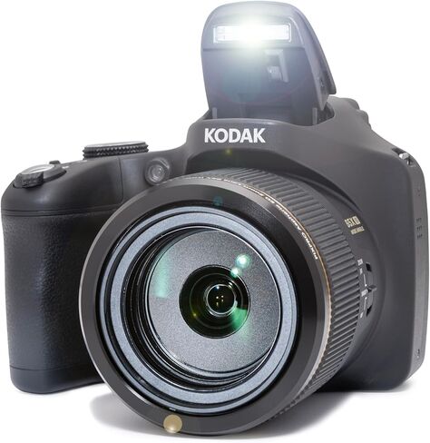 كاميرا Kodak PIXPRO AZ653 Astro Zoom الرقمية، 65x بصرية مع مستشعر 20 ميجابكسل، زاوية واسعة 24 مم، فيديو عالي الدقة 1080 بكسل، OIS، واي فاي، أسود in Kuwait