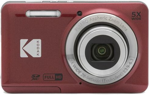 كاميرا Kodak PIXPRO Friendly Zoom FZ55 الرقمية (أحمر) مع حافظة صلبة وحزمة بطاقة SD سعة 32 جيجابايت (3 عناصر) in Kuwait