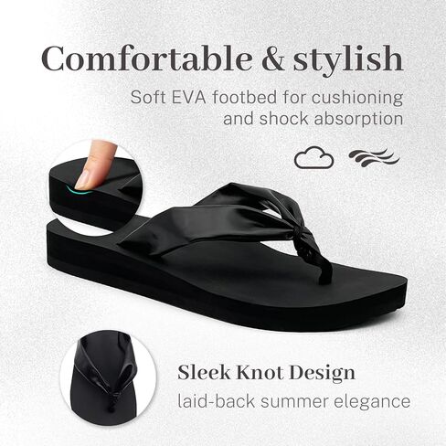 Comfy Flip Flops for Women with Arch Support Orthotic with Soft Toe Post & Non-Slip Sole Slip On Casual Indoor and Outdoor Ladies Sandals in Saudi Arabia