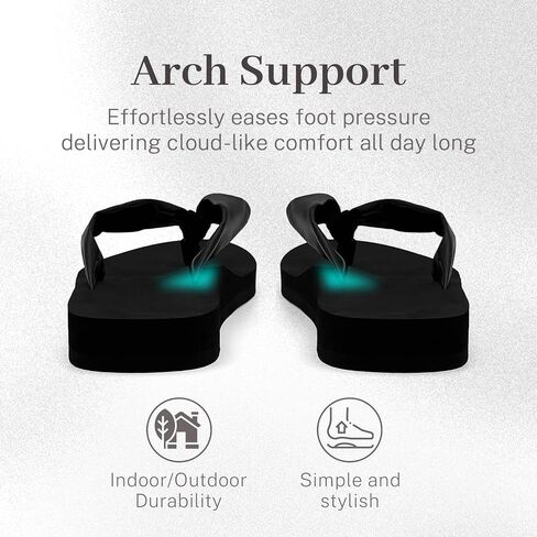 Comfy Flip Flops for Women with Arch Support Orthotic with Soft Toe Post & Non-Slip Sole Slip On Casual Indoor and Outdoor Ladies Sandals in Saudi Arabia