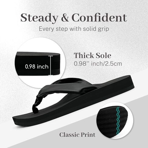Comfy Flip Flops for Women with Arch Support Orthotic with Soft Toe Post & Non-Slip Sole Slip On Casual Indoor and Outdoor Ladies Sandals in Saudi Arabia