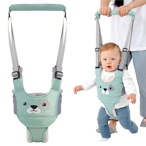 Baby Walking Harness, Handheld Kids Walker Helper, New Upgrade Breathable and Adjustable Toddler Infant Walker Harness Assistant Belt with Instructions for 7-24 Month (Green) in Kuwait