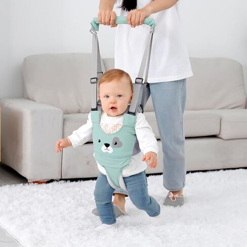 Baby Walking Harness, Handheld Kids Walker Helper, New Upgrade Breathable and Adjustable Toddler Infant Walker Harness Assistant Belt with Instructions for 7-24 Month (Green) in Saudi Arabia