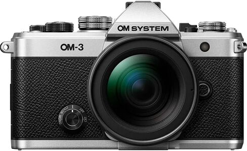 كاميرا رقمية OM-3 بدقة 20 ميجابكسل من OM Digital Solutions مع عدسة M.ZUIKO مقاس 12-45 مم، حزمة فضية مع بطاقة ذاكرة Lexar Premium PRO SDXC سعة 64 جيجابايت + حقيبة كاميرا Deco Essentials + مجموعة Corel Photo Video in Kuwait