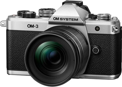 كاميرا رقمية OM-3 بدقة 20 ميجابكسل من OM Digital Solutions مع عدسة M.ZUIKO مقاس 12-45 مم، حزمة فضية مع بطاقة ذاكرة Lexar Premium PRO SDXC سعة 64 جيجابايت + حقيبة كاميرا Deco Essentials + مجموعة Corel Photo Video in Kuwait