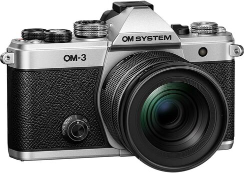 كاميرا رقمية OM-3 بدقة 20 ميجابكسل من OM Digital Solutions مع عدسة M.ZUIKO مقاس 12-45 مم، حزمة فضية مع بطاقة ذاكرة Lexar Premium PRO SDXC سعة 64 جيجابايت + حقيبة كاميرا Deco Essentials + مجموعة Corel Photo Video in Kuwait