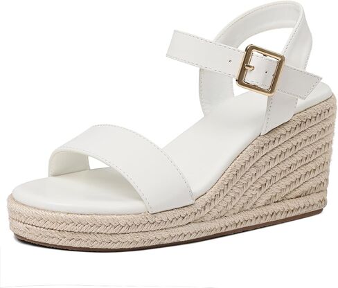 Oiamenne Wedge Sandals for Women Espadrilles Platform Sandals Ankle Strap Open Toe Beach Sandals Heels Summer Dress Shoes in Saudi Arabia