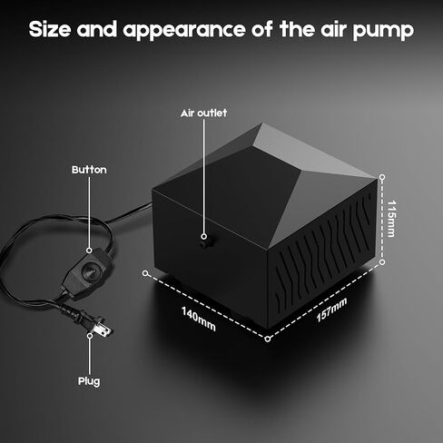 مضخة Air Air Air Pump Ouyzgia لقطعة نقاش بالليزر ، مجموعة مساعدة الهواء مع 30 لتر/دقيقة ، لـ A5 Pro Twotrees TTS-55 TTS-25 in Kuwait