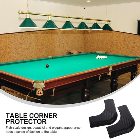 Outanaya 2Pcs Pool Table Corner Guards Nylon Protective Billiard Table Edge Covers Durable Safety Bumpers for Pool Accessories in Kuwait