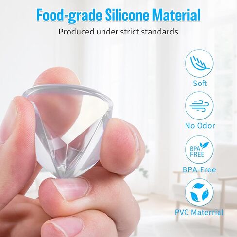 Corner Protector for Sharp Edges of Furniture, Baby Proofing Safety Guard, Clear, BPA Free PVC Material, Pack of 12 in Kuwait