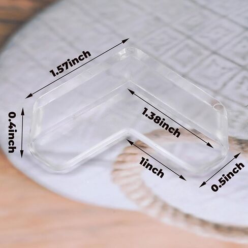12 Pack Corner Protecto Proofing Edge and Corner Guards Pre-Taped Rubber Furniture Bumper for Fireplace, Table, Stair, Cabinet Clear & Transparent in Kuwait