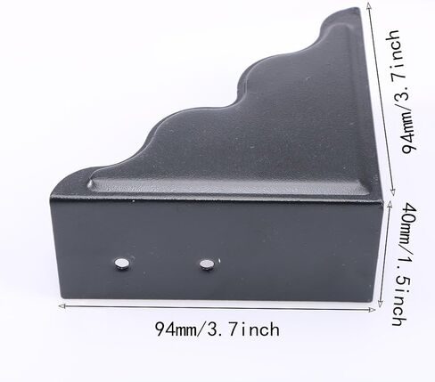 4 Pcs Metal Corner Protectors, Black Decorative Corner Guard for Wood Funiture Table Box Cabinet Edge Protectors in Kuwait