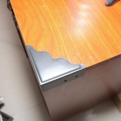 4 Pcs Metal Corner Protectors, Black Decorative Corner Guard for Wood Funiture Table Box Cabinet Edge Protectors in Kuwait