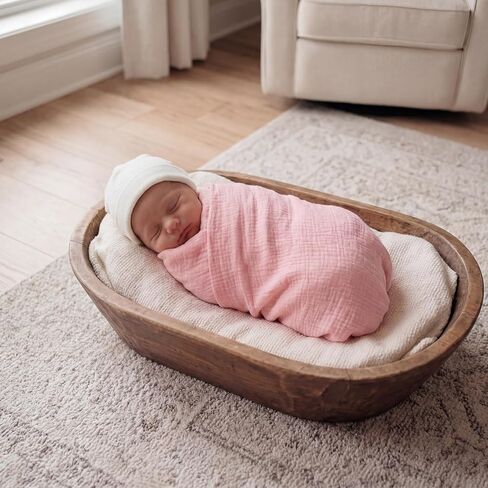 Moukeren 2 Pack Muslin Swaddle Blankets for Newborns Pink Bow Baby Blanket, 47 x 47 Inch 100% Cotton Soft Breathable Receiving Blankets Pink Bow Muslin Swaddles for Infant Baby Newborns in Kuwait