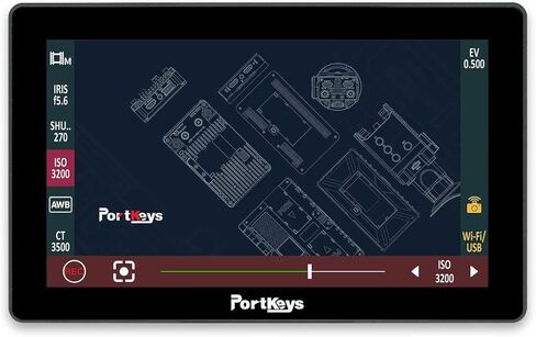 شاشة لمس Portkeys LH5P II مقاس 5 بوصات عالية الدقة بالكامل لكاميرات مختارة من سلسلة Canon C، تدعم HDMI 4K in Kuwait