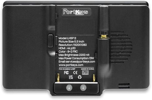 شاشة لمس Portkeys LH5P II مقاس 5 بوصات عالية الدقة بالكامل لكاميرات مختارة من سلسلة Canon C، تدعم HDMI 4K in Kuwait
