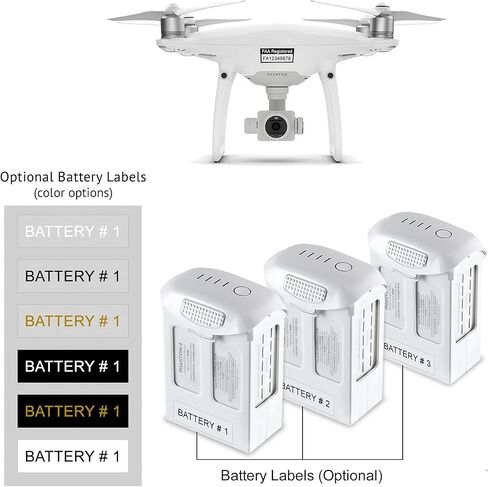بطاقة تسجيل خدمات الطائرات بدون طيار FAA UAS، بطاقة شهادة إكمال اختبار سلامة UAS الترفيهية من Trust، ملصقات FAA للطائرات بدون طيار (مجموعتان من 3)، ملصقات البطارية لطياري الطائرات بدون طيار الهواة (DB-TRUST-1) in Kuwait
