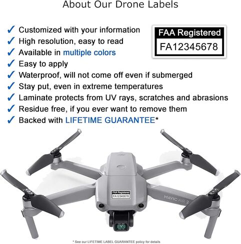 بطاقة تسجيل خدمات الطائرات بدون طيار FAA UAS، بطاقة شهادة إكمال اختبار سلامة UAS الترفيهية من Trust، ملصقات FAA للطائرات بدون طيار (مجموعتان من 3)، ملصقات البطارية لطياري الطائرات بدون طيار الهواة (DB-TRUST-1) in Kuwait