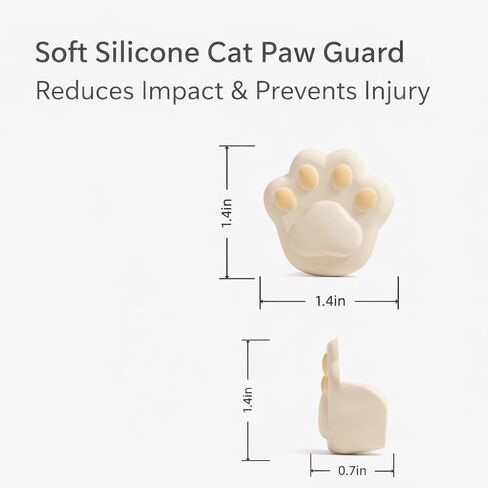 Silicone Cartoon Corner Protector Soft Cat Paw Desk Edge Guards with Adhesive, Anti-Collision Protectors f Pets and Furniture Table Corner Protection Claw Dark Beige 3 in Saudi Arabia