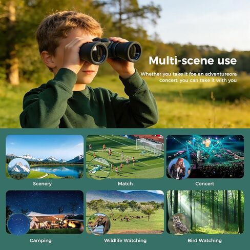 10x50 Binoculars for Adults, HD BAK4 Prism FMC Multi-Coated Lens, Waterproof Fogproof High Power Optics for Bird Watching, Hunting, Hiking, Stargazing, Sports, Travel & Astronomy in Kuwait