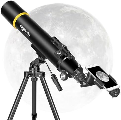 Telescopes for Adults Astronomy, 80mm Aperture 900mm Professional Refractor Telescope, with 1.25" Deluxe Zoom Telescope Eyepiece 8-24mm with T-Thread and Carrying in Kuwait