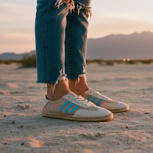 Womens Raffia Sneakers Handmade Woven Espadrille Fashion Trainers Lightweight Breathable Casual Flats Summer Coastal Lifestyle Chic in Saudi Arabia
