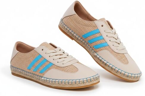 Womens Raffia Sneakers Handmade Woven Espadrille Fashion Trainers Lightweight Breathable Casual Flats Summer Coastal Lifestyle Chic in Saudi Arabia