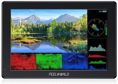 شاشة كاميرا FEELWORLD T7 PRO مقاس 7 بوصة 2000NIT شاشة مراقبة ميدانية للكاميرا من الألومنيوم عالية السطوع للغاية 1920X1200 IPS 4K HDMI HDR Waveform 3D LUT in Kuwait