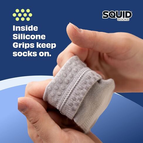 squid socks Cotton Grip Socks Babies & Toddlers | Stay-On, Anti-Slip Ankle Socks Shark Tank Featured | US Age 12-24M Crew in Kuwait