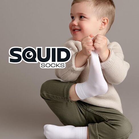 squid socks Cotton Grip Socks Babies & Toddlers | Stay-On, Anti-Slip Ankle Socks Shark Tank Featured | US Age 12-24M Crew in Kuwait