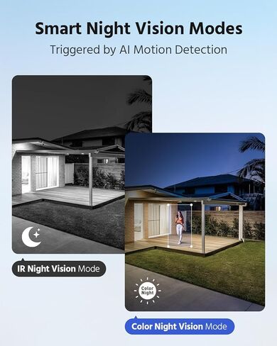 كاميرا أمان سلكية صوتية 5 ميجابكسل من ANNKE، 4 حزم 3K FHD TVI إضافية لكاميرات CCTV التناظرية الخارجية، محادثة ثنائية الاتجاه، إضاءة مزدوجة ذكية، رؤية ليلية ملونة، IP67، عدسة 2.8 مم، أبيض in Kuwait