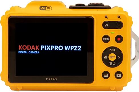 كاميرا Kodak PIXPRO WPZ2 مقاومة للماء والصدمات والغبار (أصفر) - تكبير بصري 16 ميجابكسل 4X، فيديو عالي الدقة بالكامل + بطاقة ذاكرة 32 جيجابايت، حافظة كاميرا وقماش من الألياف الدقيقة in Kuwait