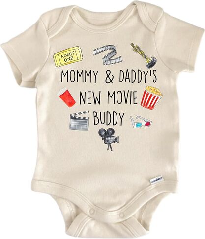 بدلة للأطفال من Movie Theatre Cinema Buddy - ملابس مضحكة للرضع، ملابس أطفال قطنية للجنسين، بدلة بأكمام قصيرة in Kuwait