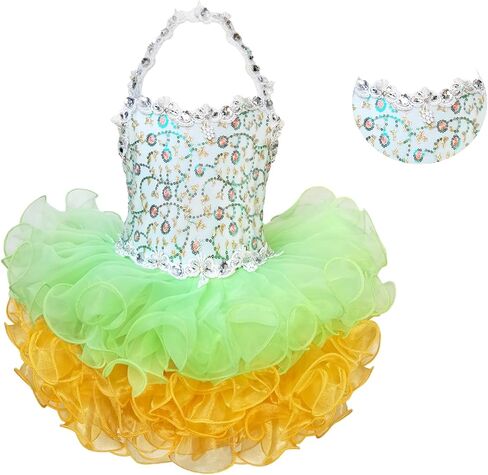 Handmade Beaded Dresses Baby Pageant Dress Birthday Dresses Girl's Princess Dress in Kuwait