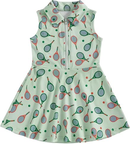 Kids Girls Tennis Golf Dress Outfit Short Sleeve Summer Turn Down Collar A Line Dresses Cute Girl Playwear Sundress in Saudi Arabia
