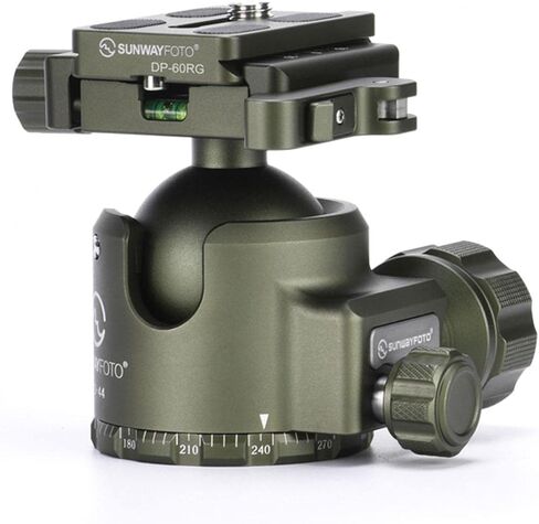 Sunwayfoto XB-44DLG 44mm الانظار عالية قفل القوة كرة ثلاثية الرأس ث Arca متوافق الثنائي رافعة QR المشبك in Kuwait