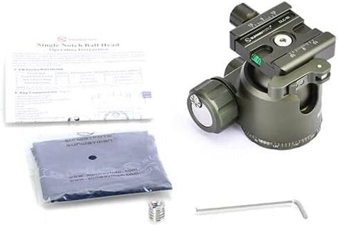Sunwayfoto XB-44DLG 44mm الانظار عالية قفل القوة كرة ثلاثية الرأس ث Arca متوافق الثنائي رافعة QR المشبك in Kuwait