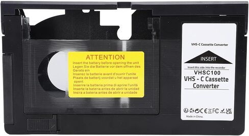 محول كاسيت شريطي Fabater VHS C لكاميرات الفيديو، محول كاسيت VHS VHSC بمحرك، كاميرا فيديو مدمجة تعمل بالبطارية (غير متوافقة مع 8 مم / MiniDV / Hi8) in Kuwait