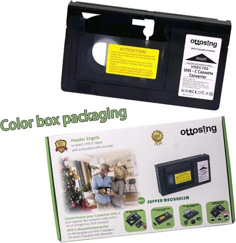محول كاسيت فيديو VHS-C بمحرك VHS-C إلى محول كاسيت VHS (غير متوافق مع 8 مم/MiniDV/Hi8) in Kuwait