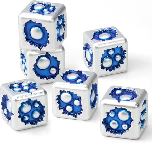 ZHOORQI DND Metal Dice Set with Spinning Missile Container, Cool Bullet Dice Cyberpunk Polyhedral Dice for Dungeons and Dragons, RPGs D&D Gifts（Missile-Retro Bronze） in Saudi Arabia