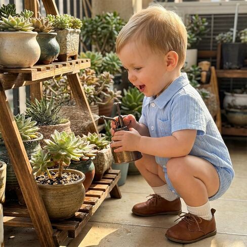 Newborn Baby Boy Clothes Striped Textured Button Up Shirt Romper Short Sleeve Collared Bodysuit Cute Summer Outfit in Saudi Arabia