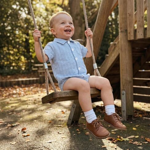 Newborn Baby Boy Clothes Striped Textured Button Up Shirt Romper Short Sleeve Collared Bodysuit Cute Summer Outfit in Saudi Arabia