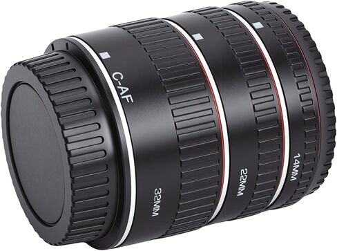 PUSOKEI مجموعة أنبوب تمديد ماكرو لـ EF EF - S Mount DSLR محول عدسة الكاميرا مع عدسات إلكترونية للتركيز التلقائي، للتصوير الفوتوغرافي الماكرو 13 مم 21 مم 31 مم أنابيب تمديد in Kuwait