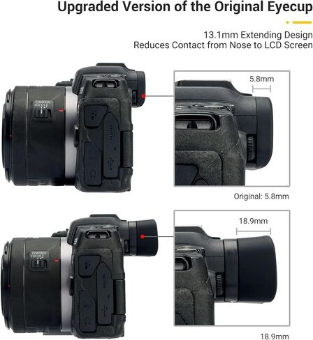عدسة عينية من السيليكون الناعم، كاميرا ممتدة، عدسة عينية مصممة خصيصًا لكاميرا Canon EOS R8 / RP الرقمية in Kuwait