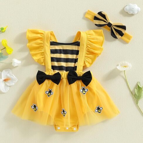 Douhoow Baby Girl Summer Romper Flying Sleeve Floral Embroidery Baby Dress Romper with Headband Infant Festival Clothes in Saudi Arabia