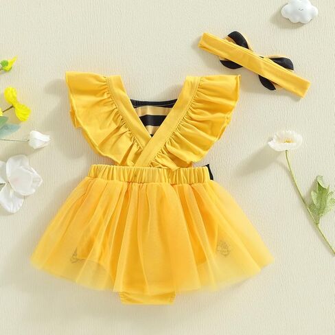Douhoow Baby Girl Summer Romper Flying Sleeve Floral Embroidery Baby Dress Romper with Headband Infant Festival Clothes in Saudi Arabia