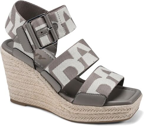 DKNY womens Caylee Espadrille Wedge Sandal With Logo in Saudi Arabia