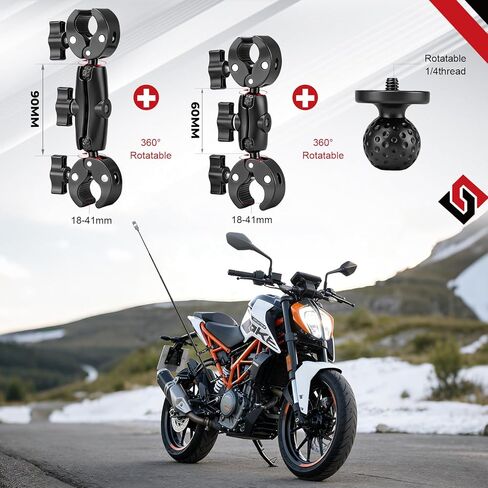 Motorcycle Mount Fit for Insta 360,Bike Handlebar Double Clamp Mounts 67" Invisible Selfie Stick Bundle Kit for Insta360 X5 X4 X3 X2 X ONE, for DJI OSMO 360, for GoPro Camera Accessories in Kuwait