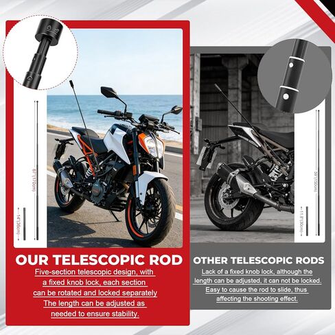 Motorcycle Mount Fit for Insta 360,Bike Handlebar Double Clamp Mounts 67" Invisible Selfie Stick Bundle Kit for Insta360 X5 X4 X3 X2 X ONE, for DJI OSMO 360, for GoPro Camera Accessories in Kuwait