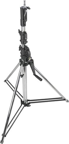 Kupo Short 3-Section Wind-Up Stand with Auto Self-Locking Gear Column, Hand-Crank Lift System, Leveling Leg, Compact High-Strength Steel Design - Silver (KS403512) in Kuwait